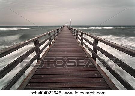 Stock Photograph - Bootssteg an der Ostsee, bei Kuhlungsborn, Mecklenburg, Deutschland, Europa. Fotosearch