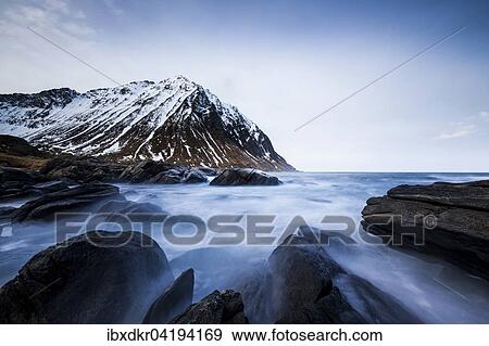 Brandung an felsiger Kuste bei Myrland, Flakstadoya, Lofoten, Norwegen, Europa View Large Photo Image Stock Photo - Brandung an felsiger Kuste bei Myrland, Flakstadoya, Lofoten, Norwegen, Europa. Fotosearch