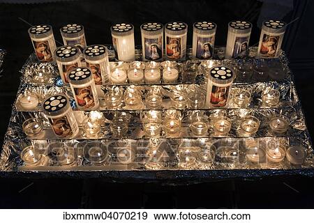 Brennende Opferkerzen in einer Kirche, Korsika, Frankreich, Europa View Large Photo Image Stock Photo - Brennende Opferkerzen in einer Kirche, Korsika, Frankreich, Europa. Fotosearch