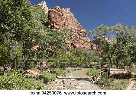 Brucke uber den North Fork Virgin River, Zion Nationalpark, Utah, USA, Nordamerika View Large Photo Image Stock Photograph - Brucke uber den North Fork Virgin River, Zion Nationalpark, Utah, USA, Nordamerika. Fotosearch