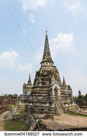 Stock Photo - Buddhistischer Tempel, Pagoden des Wat Phra Si Sanphet, Ayutthaya, Thailand, Asien. Fotosearch