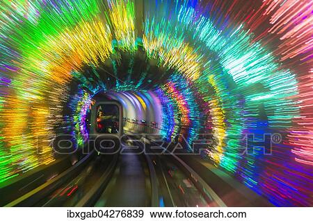 Bund Sightseeing Tunnel, Uferpromenade The Bund, Pudong, Shanghai, China, Asien View Large Photo Image Stock Photo - Bund Sightseeing Tunnel, Uferpromenade The Bund, Pudong, Shanghai, China, Asien. Fotosearch