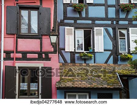Bunte Fachwerkhauser, Bergheim, Elsass, Frankreich, Europa View Large Photo Image Stock Photo - Bunte Fachwerkhauser, Bergheim, Elsass, Frankreich, Europa. Fotosearch