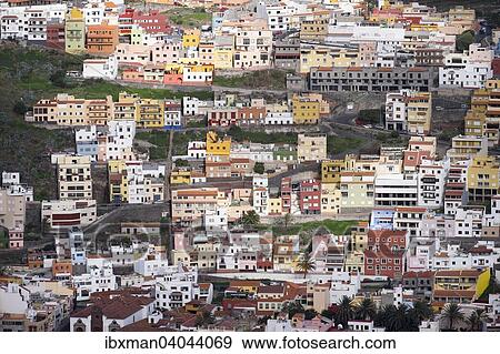 Bunte Hauser, San Sebastian, La Gomera, Kanarische Inseln, Spanien, Europa View Large Photo Image Stock Photo - Bunte Hauser, San Sebastian, La Gomera, Kanarische Inseln, Spanien, Europa. Fotosearch