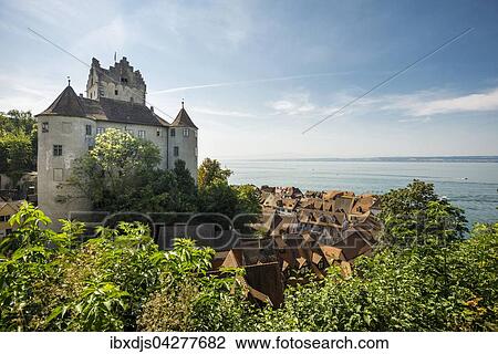 Burg, auch altes Schloss, mit Altstadt Meersburg, Bodensee, Baden-Wurttemberg, Deutschland, Europa View Large Photo Image Stock Image - Burg, auch altes Schloss, mit Altstadt Meersburg, Bodensee, Baden-Wurttemberg, Deutschland, Europa. Fotosearch