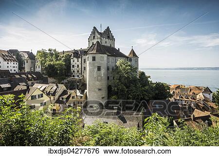 Burg, auch altes Schloss, mit Altstadt Meersburg, Bodensee, Baden-Wurttemberg, Deutschland, Europa View Large Photo Image Stock Photograph - Burg, auch altes Schloss, mit Altstadt Meersburg, Bodensee, Baden-Wurttemberg, Deutschland, Europa. Fotosearch