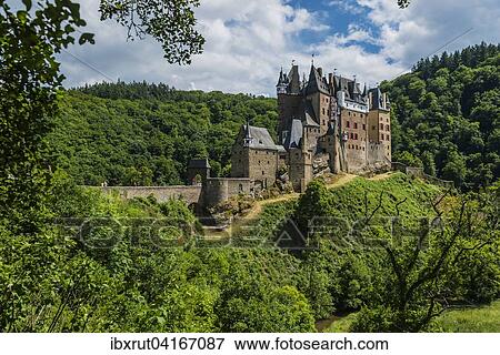 Burg Eltz, Wierschem, Rheinland-Pfalz, Deutschland, Europa View Large Photo Image Stock Photo - Burg Eltz, Wierschem, Rheinland-Pfalz, Deutschland, Europa. Fotosearch