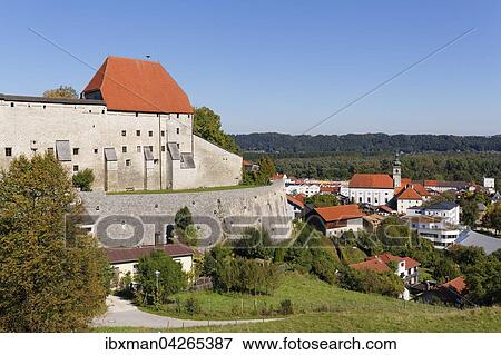 Stock Photo - Burg Tittmoning, Rupertiwinkel, Oberbayern, Bayern, Deutschland, Europa. Fotosearch