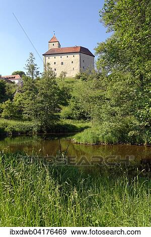 Stock Photo - Burg Trausnitz am Fluss Pfreimd, Trausnitz, Oberpfalz, Bayern, Deutschland, Europa. Fotosearch