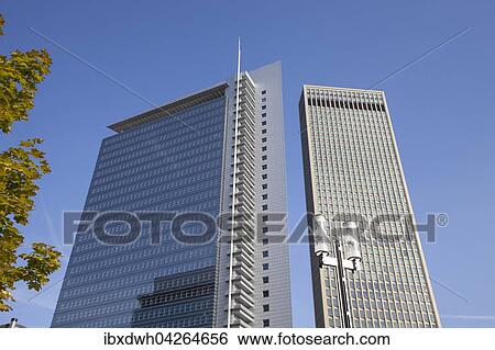 Buroturme mit Hochhaus Pollux, Frankfurt am Main, Hessen, Deutschland, Europa View Large Photo Image Stock Photograph - Buroturme mit Hochhaus Pollux, Frankfurt am Main, Hessen, Deutschland, Europa. Fotosearch