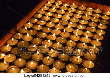 Butterlampen, Kerzen, in einem buddhistischen Kloster, Thimphu, Bhutan, Asien View Large Photo Image Stock Photo - Butterlampen, Kerzen, in einem buddhistischen Kloster, Thimphu, Bhutan, Asien. Fotosearch