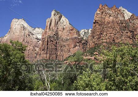 Court of the Patriarchs, Sandsteinfelsen, Zion Nationalpark, Utah, USA, Nordamerika View Large Photo Image Stock Photography - Court of the Patriarchs, Sandsteinfelsen, Zion Nationalpark, Utah, USA, Nordamerika. Fotosearch