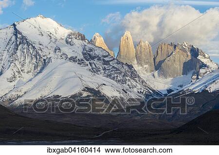 Cuernos del Paine und die Torres, Nationalpark Torres del Paine, Patagonien, Chile, Sudamerika View Large Photo Image Picture - Cuernos del Paine und die Torres, Nationalpark Torres del Paine, Patagonien, Chile, Sudamerika. Fotosearch