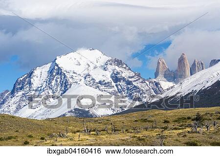 Cuernos del Paine und die Torres, Nationalpark Torres del Paine, Patagonien, Chile, Sudamerika View Large Photo Image Stock Photograph - Cuernos del Paine und die Torres, Nationalpark Torres del Paine, Patagonien, Chile, Sudamerika. Fotosearch