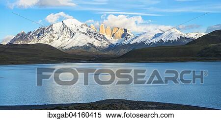 Cuernos del Paine und die Torres, Nationalpark Torres del Paine, Patagonien, Chile, Sudamerika View Large Photo Image Stock Photography - Cuernos del Paine und die Torres, Nationalpark Torres del Paine, Patagonien, Chile, Sudamerika. Fotosearch