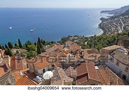 Dacher der Altstadt, Roquebrune, Cote d'Azur, Frankreich, Europa View Large Photo Image Picture - Dacher der Altstadt, Roquebrune, Cote d'Azur, Frankreich, Europa. Fotosearch