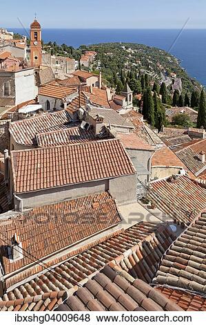 Dacher der Altstadt, Roquebrune, Cote d'Azur, Frankreich, Europa View Large Photo Image Stock Photo - Dacher der Altstadt, Roquebrune, Cote d'Azur, Frankreich, Europa. Fotosearch