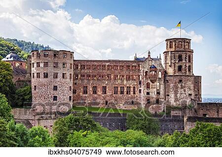 Das Heidelberger Schloss, Heidelberg, Baden-Wurttemberg, Deutschland, Europa View Large Photo Image Stock Photo - Das Heidelberger Schloss, Heidelberg, Baden-Wurttemberg, Deutschland, Europa. Fotosearch