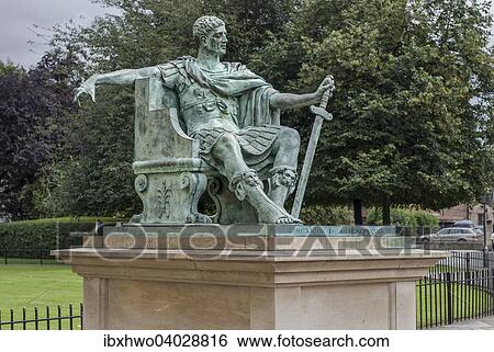 Stock Photograph - Denkmal, Kaiser Konstantin der Grosse, vor dem York Minster, York, England, Grossbritannien, Europa. Fotosearch