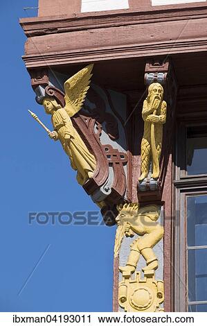 Detail von Fachwerkhaus, Haus Grosser Engel, Romerberg, Altstadt, Frankfurt am Main, Hessen, Deutschland, Europa View Large Photo Image Stock Image - Detail von Fachwerkhaus, Haus Grosser Engel, Romerberg, Altstadt, Frankfurt am Main, Hessen, Deutschland, Europa. Fotosearch
