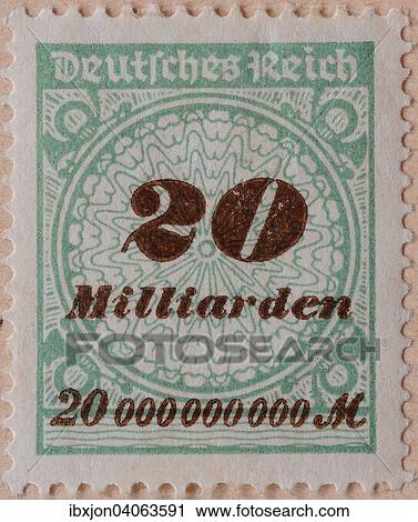 Deutsche Inflations-Briefmarke, 20 Milliarden, 1923 View Large Photo Image Stock Image - Deutsche Inflations-Briefmarke, 20 Milliarden, 1923. Fotosearch