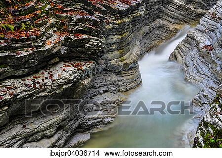 Die Taugl, Auswaschungen, Gesteinsschichten, Herbst, Tauglschlucht, Tauglbach, Tennengau, Salzburg, Osterreich, Europa View Large Photo Image Picture - Die Taugl, Auswaschungen, Gesteinsschichten, Herbst, Tauglschlucht, Tauglbach, Tennengau, Salzburg, Osterreich, Europa. Fotosearch