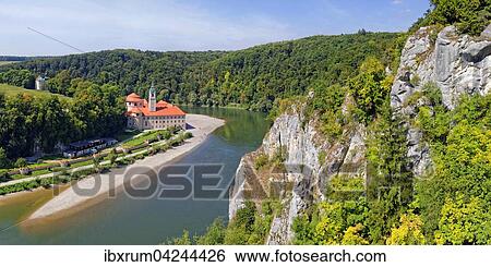 Donau mit Benediktinerabtei Kloster Weltenburg, Kelheim, Bayern, Deutschland, Europa View Large Photo Image Stock Photograph - Donau mit Benediktinerabtei Kloster Weltenburg, Kelheim, Bayern, Deutschland, Europa. Fotosearch