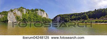 Donaudurchbruch bei Kloster Weltenburg, Kelheim, Bayern, Deutschland, Europa View Large Photo Image Stock Photography - Donaudurchbruch bei Kloster Weltenburg, Kelheim, Bayern, Deutschland, Europa. Fotosearch