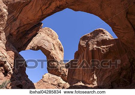 Double Arch, The Windows Selection, Arches National Park, Utah, USA, Nordamerika View Large Photo Image Picture - Double Arch, The Windows Selection, Arches National Park, Utah, USA, Nordamerika. Fotosearch