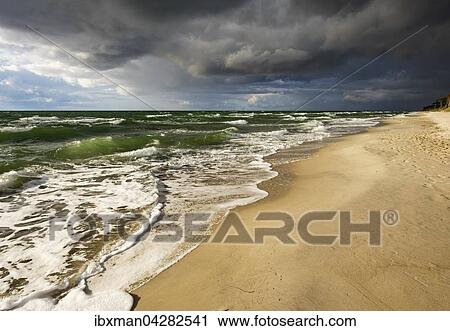 Dunkle Regenwolken uber Weststrand an der Ostsee, Born auf dem Darss, Fischland-Darss-Zingst, Nationalpark Vorpommersche Boddenlandschaft, Mecklenburg-Vorpommern, Deutschland, Europa View Large Photo Image Stock Image - Dunkle Regenwolken uber Weststrand an der Ostsee, Born auf dem Darss, Fischland-Darss-Zingst, Nationalpark Vorpommersche Boddenlandschaft, Mecklenburg-Vorpommern, Deutschland, Europa. Fotosearch