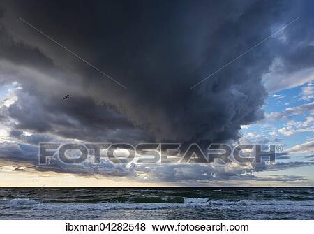 Dunkle Regenwolken uber Weststrand an der Ostsee, Born auf dem Darss, Fischland-Darss-Zingst, Nationalpark Vorpommersche Boddenlandschaft, Mecklenburg-Vorpommern, Deutschland, Europa View Large Photo Image Stock Photo - Dunkle Regenwolken uber Weststrand an der Ostsee, Born auf dem Darss, Fischland-Darss-Zingst, Nationalpark Vorpommersche Boddenlandschaft, Mecklenburg-Vorpommern, Deutschland, Europa. Fotosearch