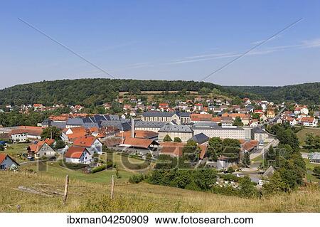 Stock Photo - Ehemaliges Kloster und JVA, Ebrach, Steigerwald, Mittelfranken, Franken, Bayern, Deutschland, Europa. Fotosearch