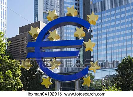 Stock Photography - Euro-Skulptur, Gallusanlage, Frankfurt am Main, Hessen, Deutschland, Europa. Fotosearch