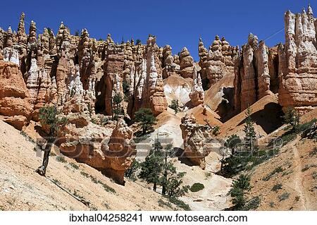 Farbige Gesteinsformationen, Hoodoos, am Queens Garden Trail, Bryce-Canyon-Nationalpark, Utah, USA, Nordamerika View Large Photo Image Stock Image - Farbige Gesteinsformationen, Hoodoos, am Queens Garden Trail, Bryce-Canyon-Nationalpark, Utah, USA, Nordamerika. Fotosearch