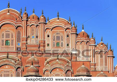 Fassade des Hawa Mahal, Palast der Winde, Jaipur, Rajasthan, Indien, Asien View Large Photo Image Stock Image - Fassade des Hawa Mahal, Palast der Winde, Jaipur, Rajasthan, Indien, Asien. Fotosearch