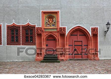 Fassade, Turen der Dompropstei des Hochstift Meissen am Marktplatz, Meissen, Sachsen, Deutschland, Europa View Large Photo Image Stock Photo - Fassade, Turen der Dompropstei des Hochstift Meissen am Marktplatz, Meissen, Sachsen, Deutschland, Europa. Fotosearch