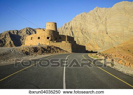 Festung Bukha, Bukha, Musandam, Oman, Asien View Large Photo Image Stock Image - Festung Bukha, Bukha, Musandam, Oman, Asien. Fotosearch