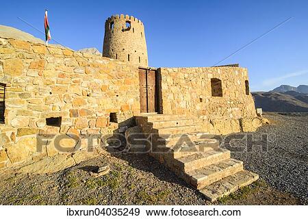 Stock Photo - Festung Bukha, Bukha, Musandam, Oman, Asien. Fotosearch