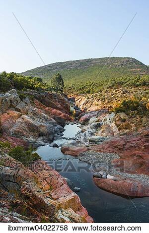 Stock Photo - Fluss Fango, Tuarelli, Fangotal oder Vallee du Fango, Haute-Corse, Korsika, Frankreich, Europa. Fotosearch