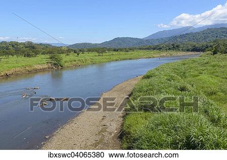 Stock Image - Fluss Rio Grande de Tarcoles, Provinz Puntarenas, Costa Rica, Nordamerika. Fotosearch