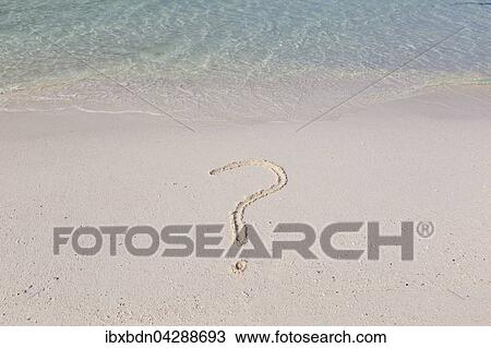 Fragezeichen im Sand, Thailand, Asien View Large Photo Image Stock Image - Fragezeichen im Sand, Thailand, Asien. Fotosearch
