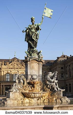 Frankoniabrunnen, Residenz, UNESCO Weltkulturerbe, Wurzburg, Unterfranken, Bayern, Deutschland, Europa View Large Photo Image Stock Photo - Frankoniabrunnen, Residenz, UNESCO Weltkulturerbe, Wurzburg, Unterfranken, Bayern, Deutschland, Europa. Fotosearch