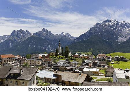 Ftan mit Sesvennagruppe und Lischanagruppe, Piz Lischana, Piz San Jon Dadora, Inntal, Unterengadin, Engadin, Graubunden, Schweiz, Europa View Large Photo Image Stock Image - Ftan mit Sesvennagruppe und Lischanagruppe, Piz Lischana, Piz San Jon Dadora, Inntal, Unterengadin, Engadin, Graubunden, Schweiz, Europa. Fotosearch