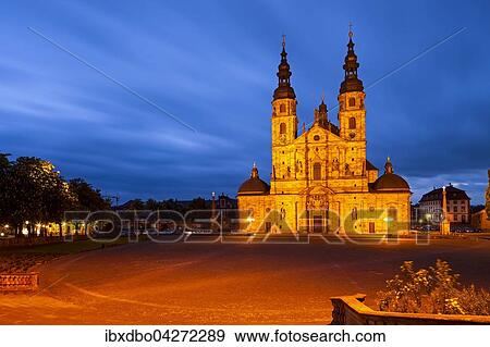 Fuldaer Dom in der Abenddammerung, Fulda, Hessen, Deutschland, Europa View Large Photo Image Stock Photo - Fuldaer Dom in der Abenddammerung, Fulda, Hessen, Deutschland, Europa. Fotosearch