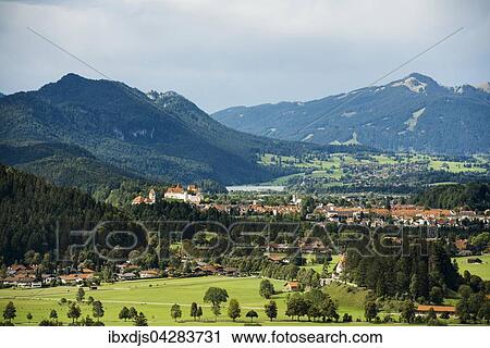 Fussen vor Allgauer Alpen, Schwangau, Allgau, Oberbayern, Bayern, Deutschland, Europa View Large Photo Image Stock Image - Fussen vor Allgauer Alpen, Schwangau, Allgau, Oberbayern, Bayern, Deutschland, Europa. Fotosearch