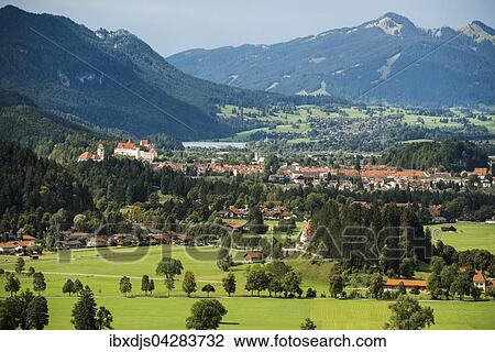 Fussen vor Allgauer Alpen, Schwangau, Allgau, Oberbayern, Bayern, Deutschland, Europa View Large Photo Image Stock Image - Fussen vor Allgauer Alpen, Schwangau, Allgau, Oberbayern, Bayern, Deutschland, Europa. Fotosearch