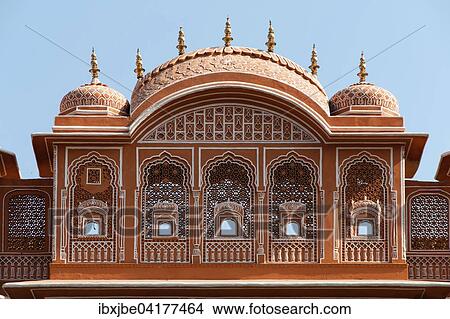 Gebaude in der Pink City oder Rosarote Stadt, Jaipur, Rajasthan, Indien, Asien View Large Photo Image Picture - Gebaude in der Pink City oder Rosarote Stadt, Jaipur, Rajasthan, Indien, Asien. Fotosearch