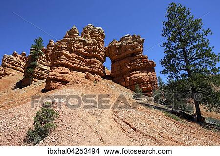 Gesteinsformationen durch Erosion, Red Canyon, Utah, USA, Nordamerika View Large Photo Image Picture - Gesteinsformationen durch Erosion, Red Canyon, Utah, USA, Nordamerika. Fotosearch