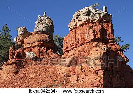 Gesteinsformationen durch Erosion, Red Canyon, Utah, USA, Nordamerika View Large Photo Image Stock Image - Gesteinsformationen durch Erosion, Red Canyon, Utah, USA, Nordamerika. Fotosearch