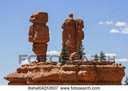 Gesteinsformationen durch Erosion, Red Canyon, Utah, USA, Nordamerika View Large Photo Image Stock Photo - Gesteinsformationen durch Erosion, Red Canyon, Utah, USA, Nordamerika. Fotosearch